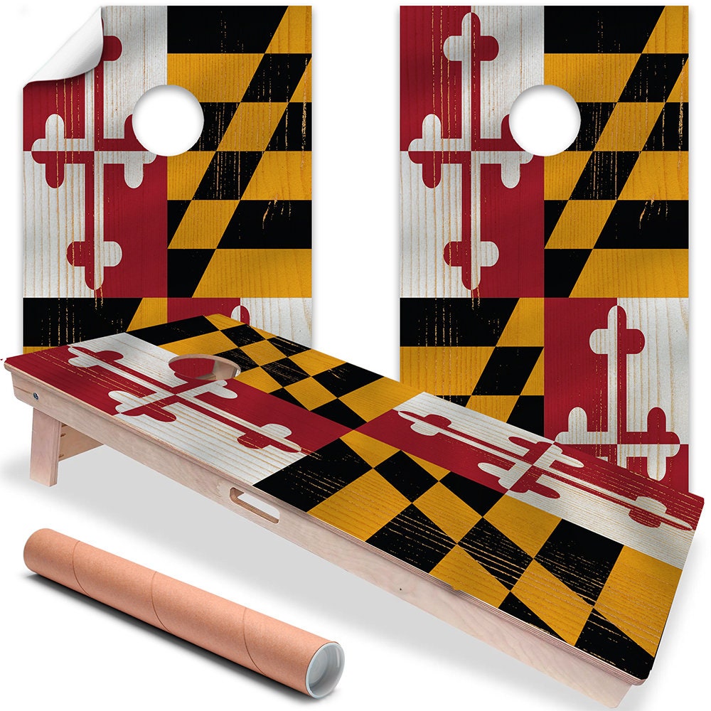 Maryland State - Cornhole Board Wrap - Set of 2