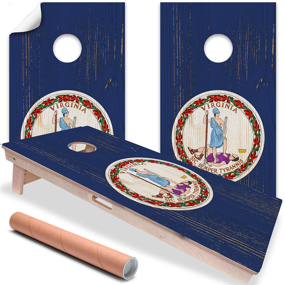 Virginia State - Cornhole Board Wrap - Set of 2