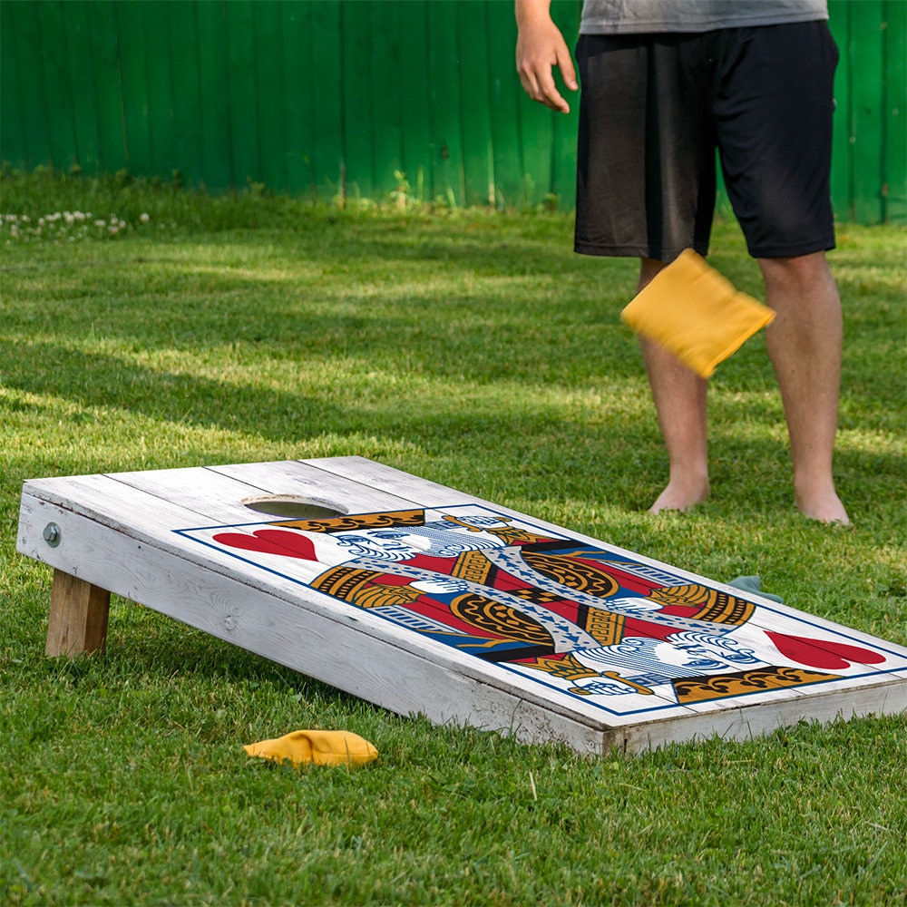 King and Queen of Hearts - Cornhole Board Wrap - Set of 2