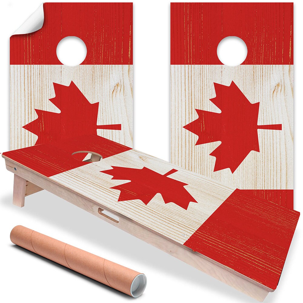Canadian Flag - Cornhole Board Wrap - Set of 2