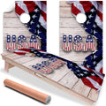 USA American Flag - Cornhole Board Wrap - Set of 2