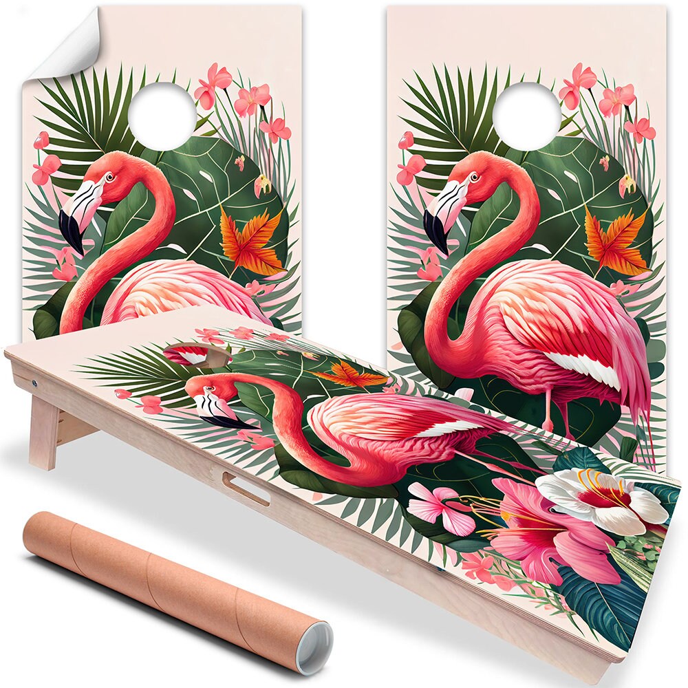 Flamingo Life - Cornhole Board Wrap - Set of 2