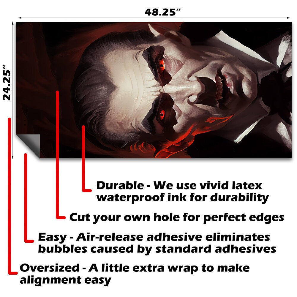 Frankenstein vs Dracula - Cornhole Board Wrap - Set of 2