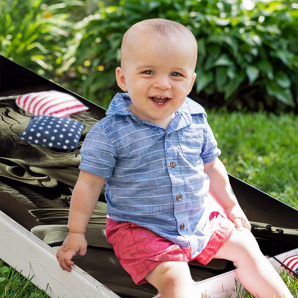 Frankenstein vs Dracula - Cornhole Board Wrap - Set of 2