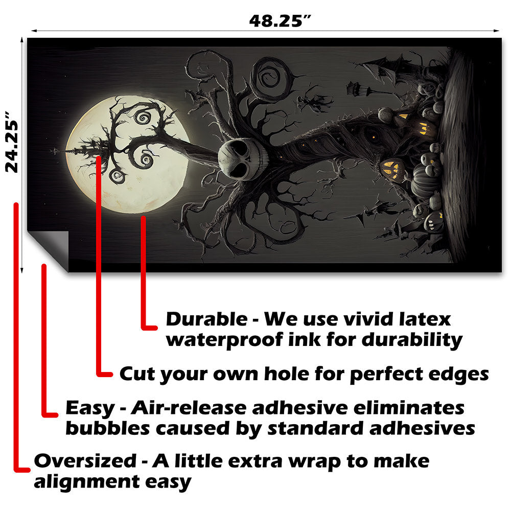 Nightmare Before Christmas - Cornhole Board Wrap - Set of 2