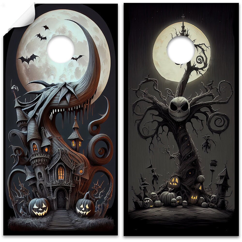 Nightmare Before Christmas - Cornhole Board Wrap - Set of 2
