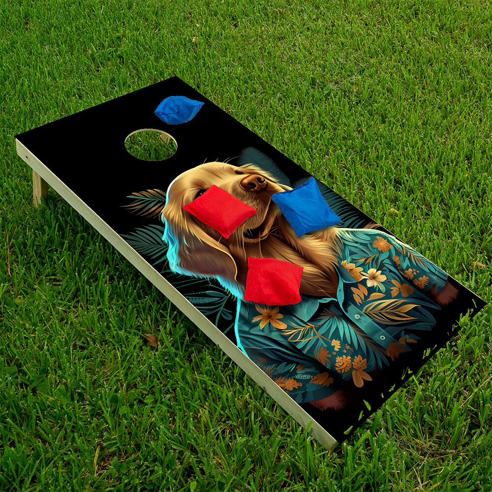 Party Animals Goldens - Cornhole Board Wrap - Set of 2