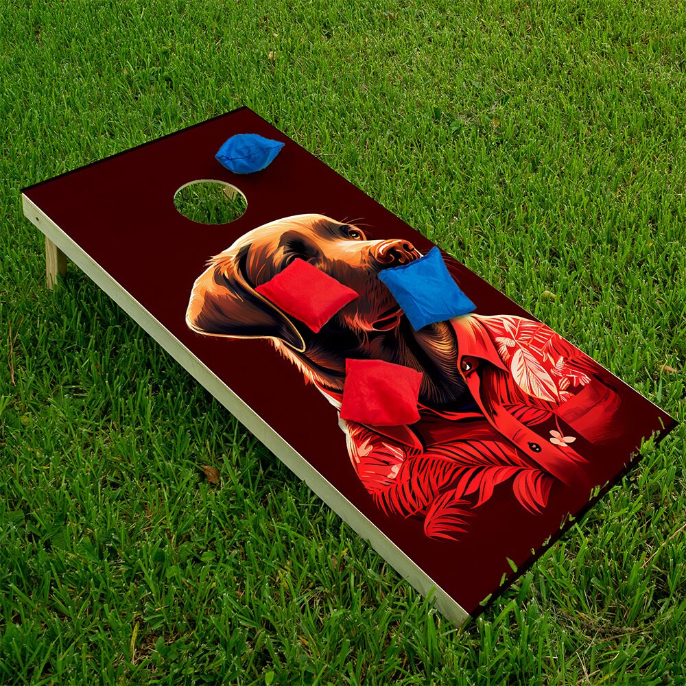 Party Animals Labradors - Cornhole Board Wrap - Set of 2