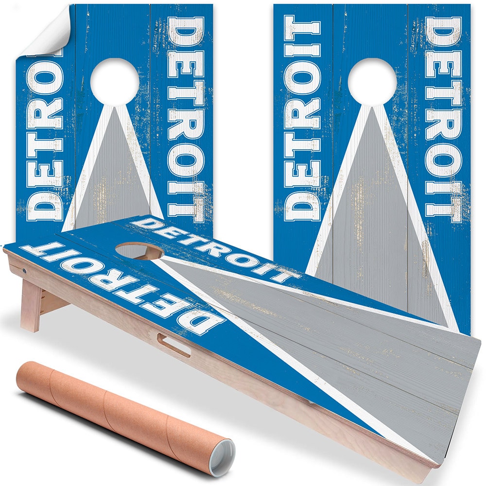 Detroit Football - Cornhole Board Wrap - Set of 2
