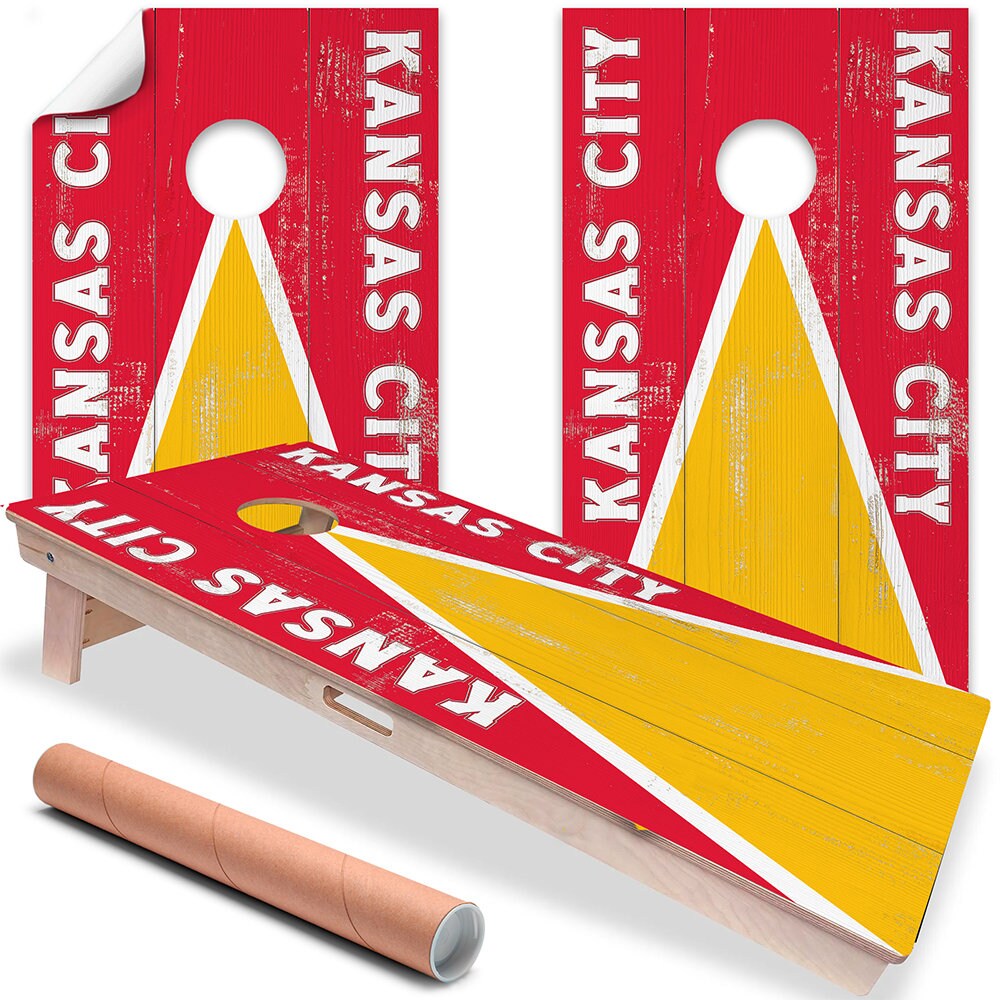 Kansas Football - Cornhole Board Wrap - Set of 2