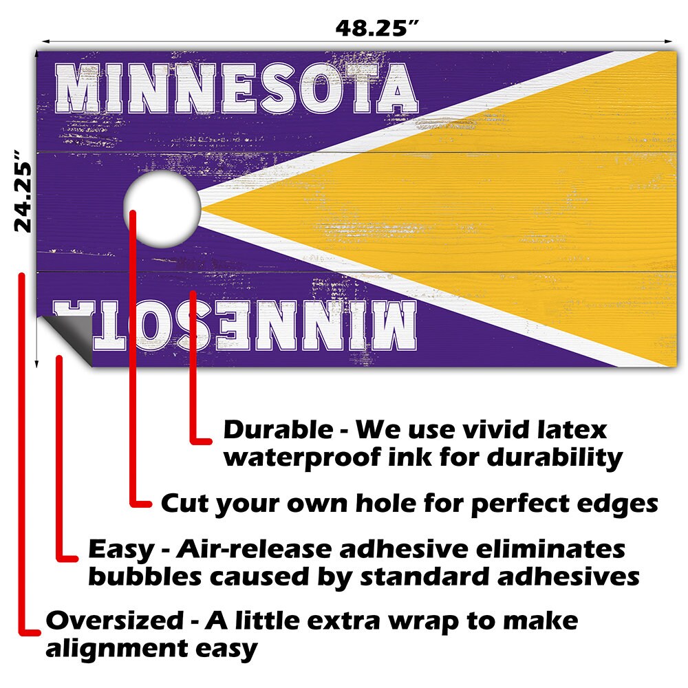 Minnesota Football - Cornhole Board Wrap - Set of 2
