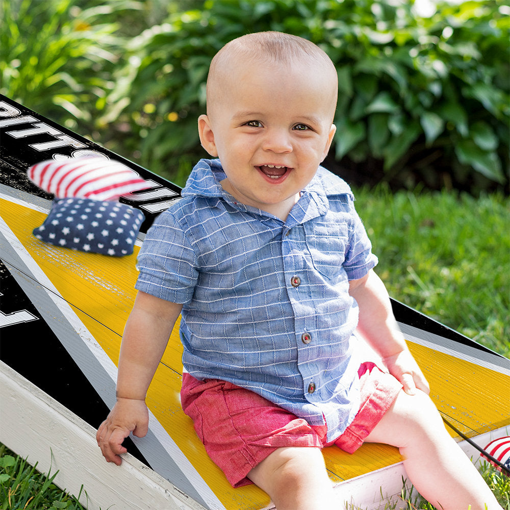 Pittsburgh Football - Cornhole Board Wrap - Set of 2