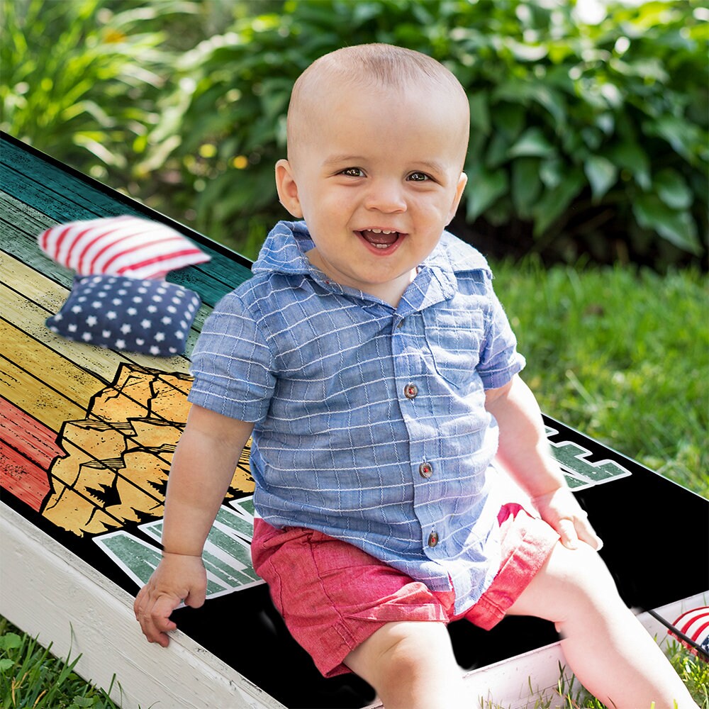 Adventure Awaits - Cornhole Board Wrap - Set of 2