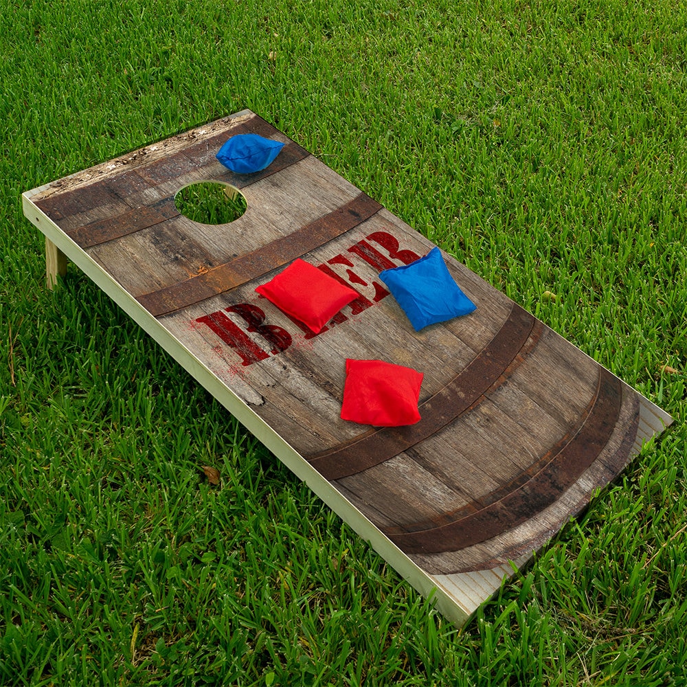 Beer Barrel - Cornhole Board Wrap - Set of 2
