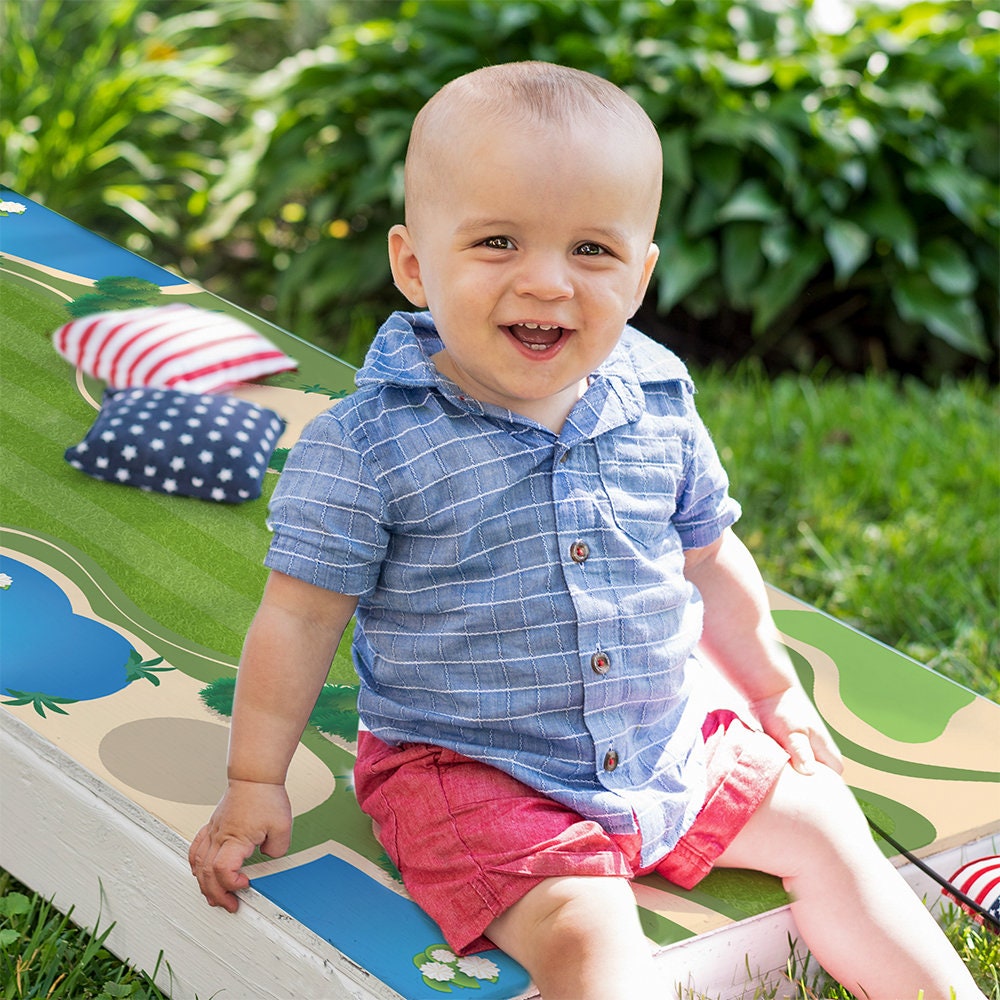 Golf Course - Cornhole Board Wrap - Set of 2