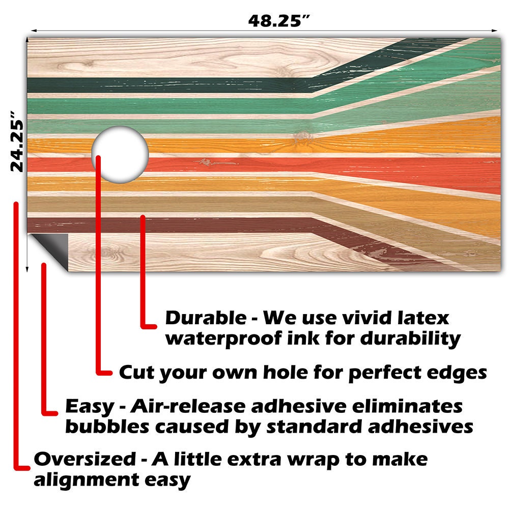 Carnival Slide - Cornhole Board Wrap - Set of 2