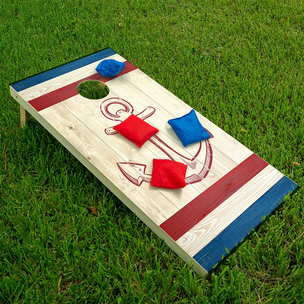 Nautical - Cornhole Board Wrap - Set of 2