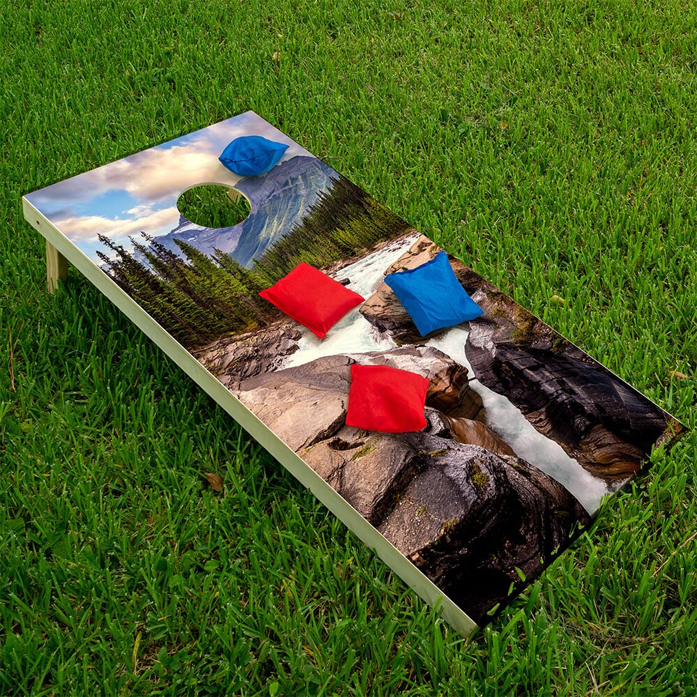 Scenic Mountain - Cornhole Board Wrap - Set of 2