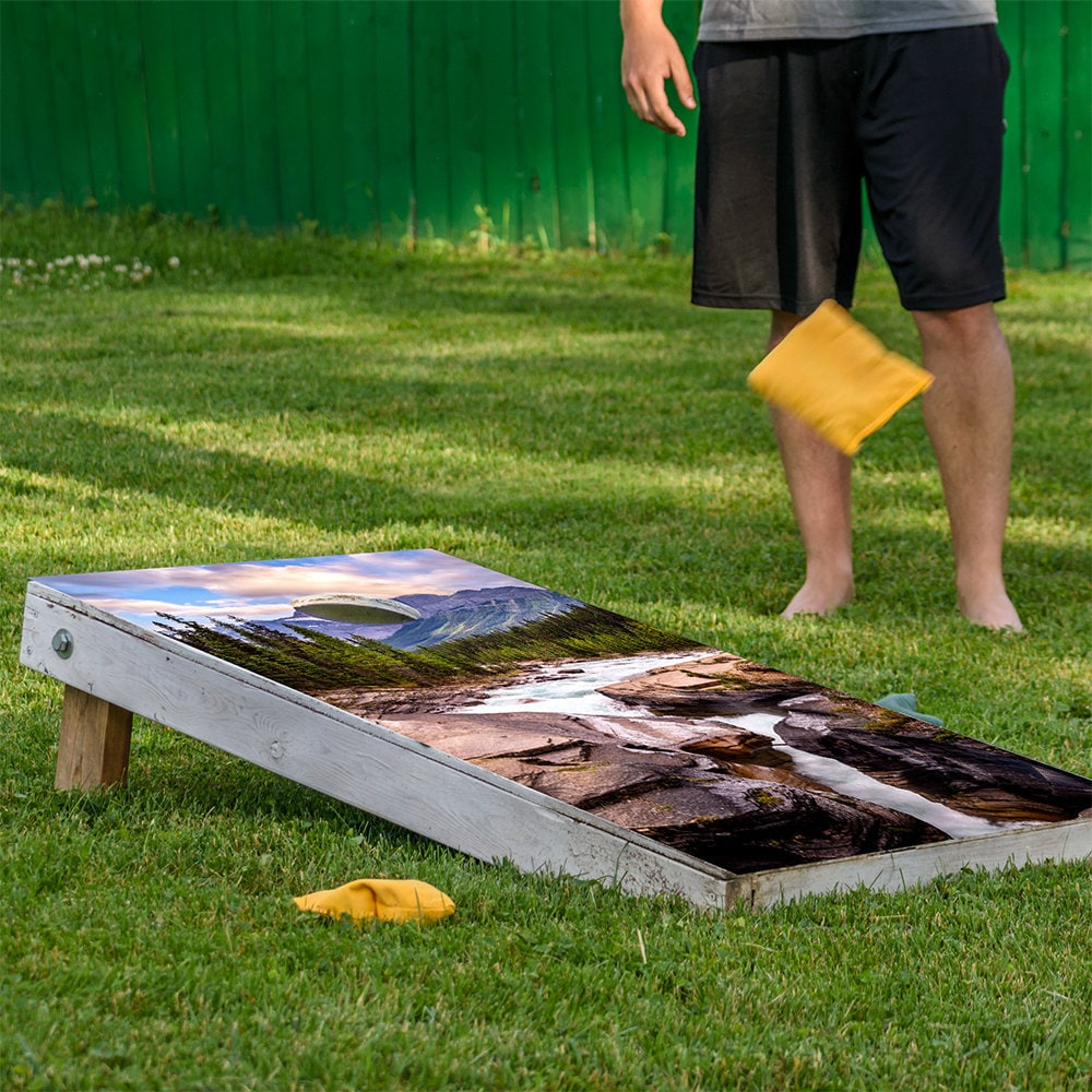 Scenic Mountain - Cornhole Board Wrap - Set of 2