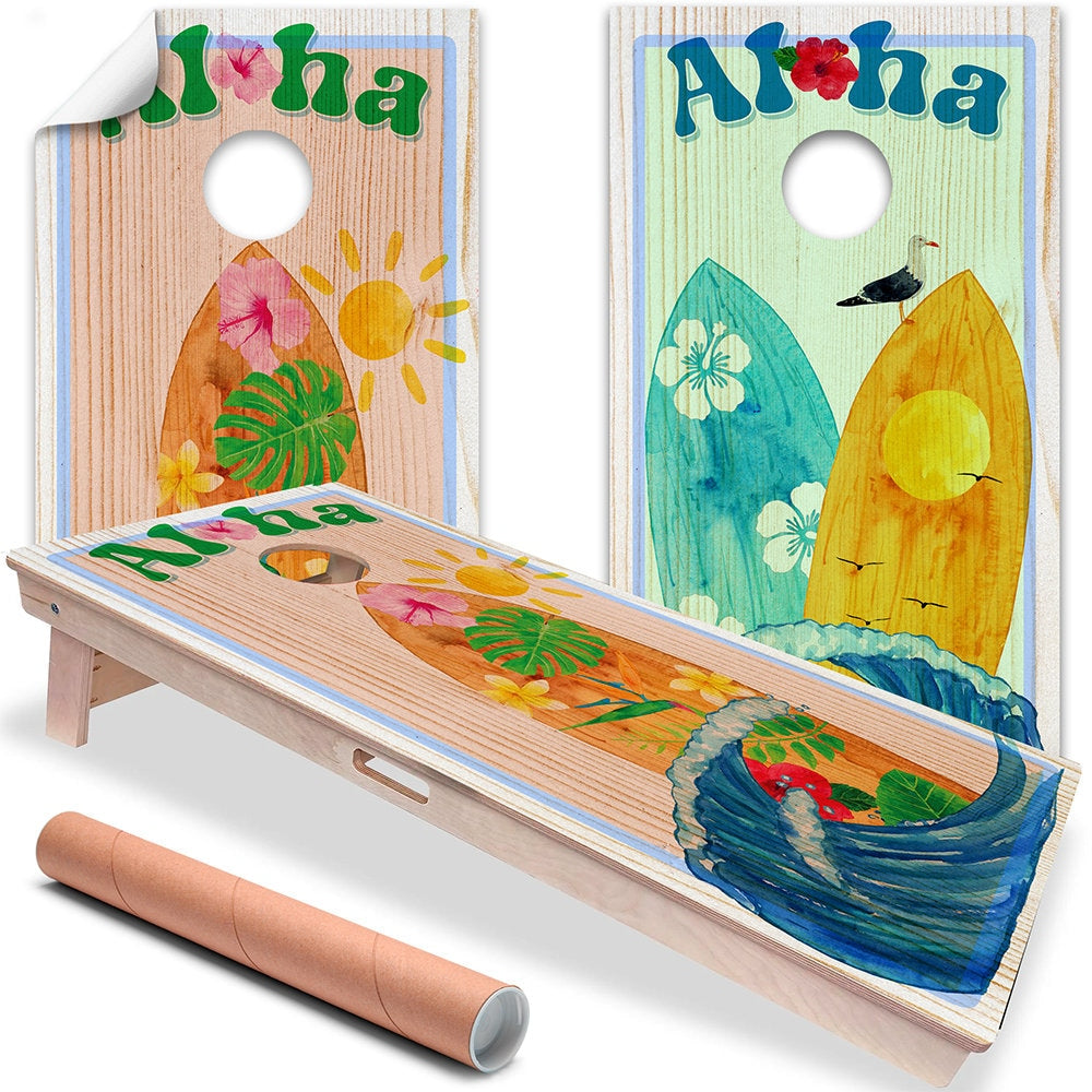Aloha Surf - Cornhole Board Wrap - Set of 2
