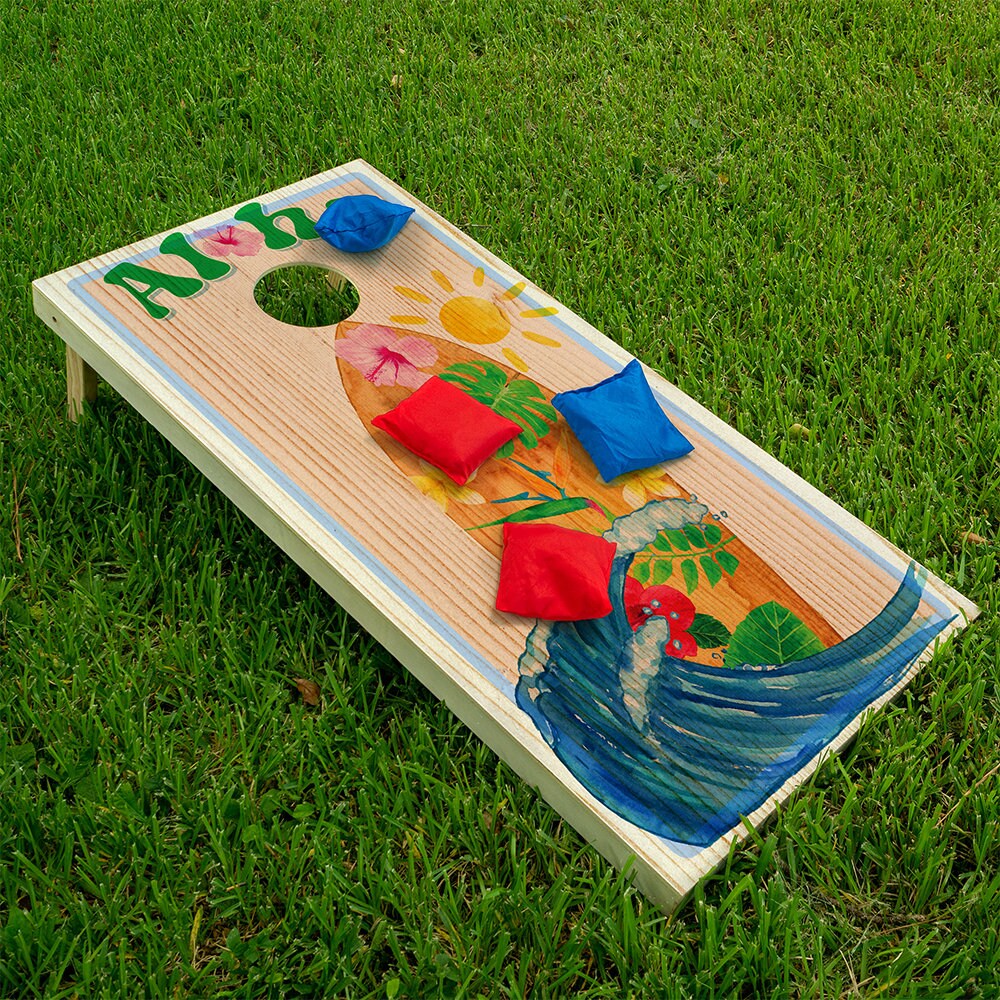Aloha Surf - Cornhole Board Wrap - Set of 2