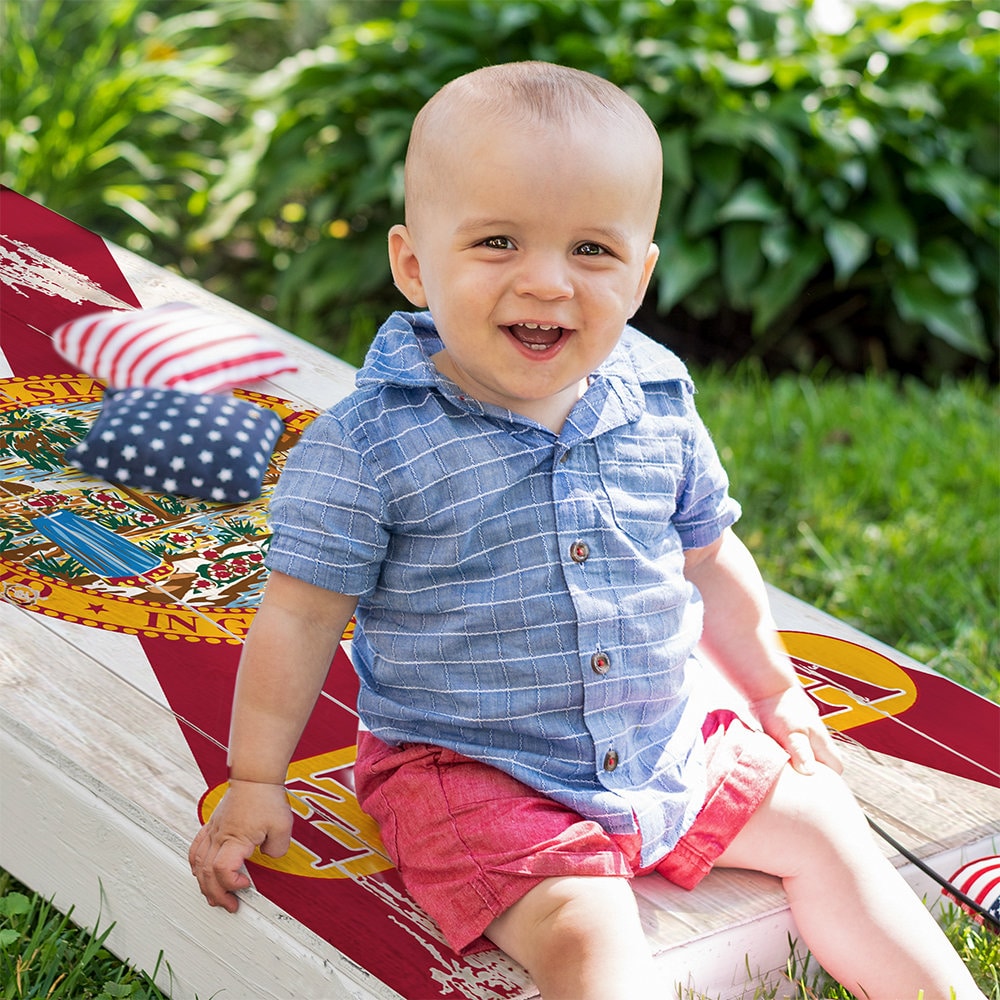 Florida State Flag - Cornhole Board Wrap - Set of 2