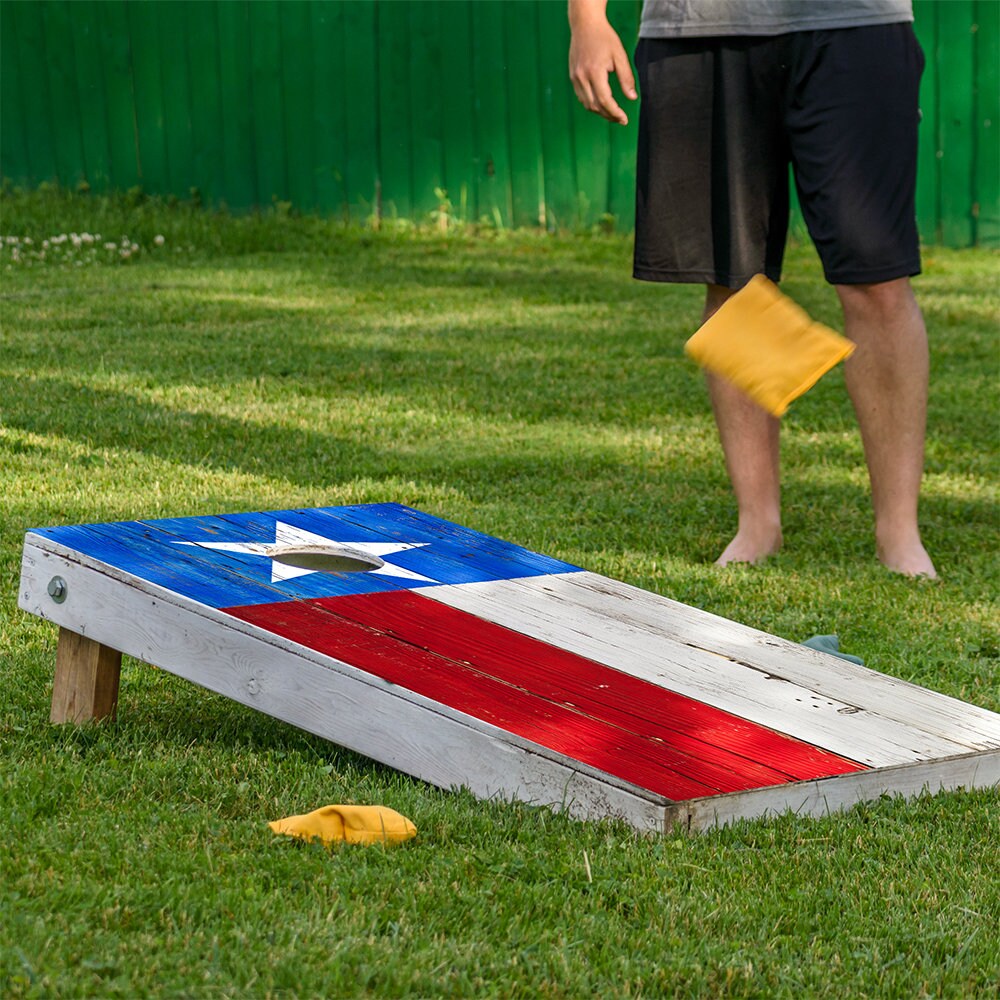 Texas Flag - Cornhole Board Wrap - Set of 2