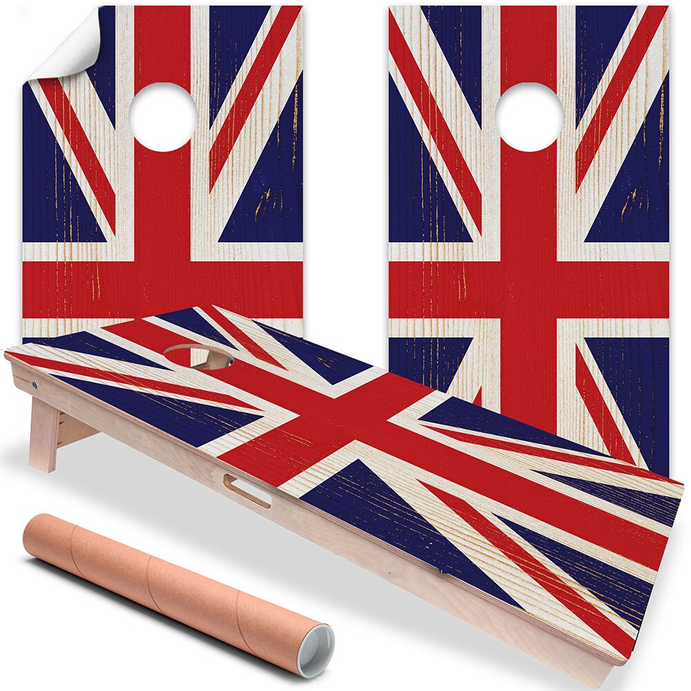 British Flag - Cornhole Board Wrap - Set of 2