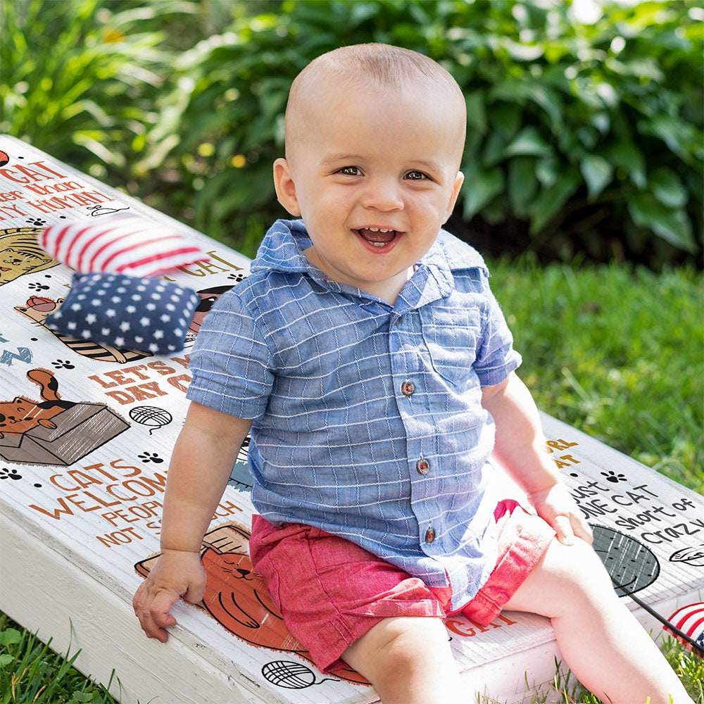 Goofy Cats - Cornhole Board Wrap - Set of 2