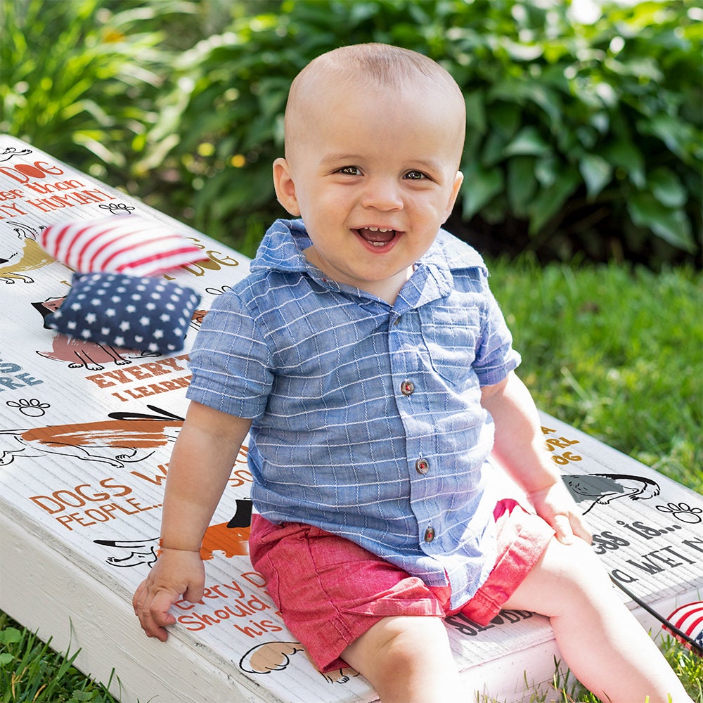 Goofy Doggos - Cornhole Board Wrap - Set of 2
