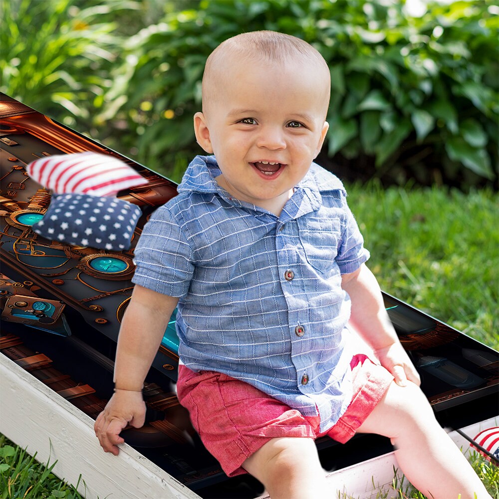 Steampunk - Cornhole Board Wrap - Set of 2