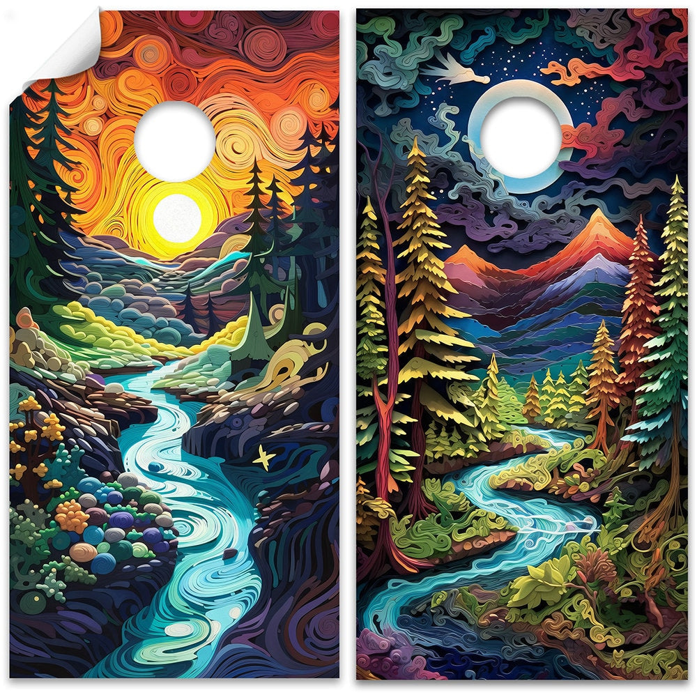 The Land of Dreams - Cornhole Board Wrap - Set of 2
