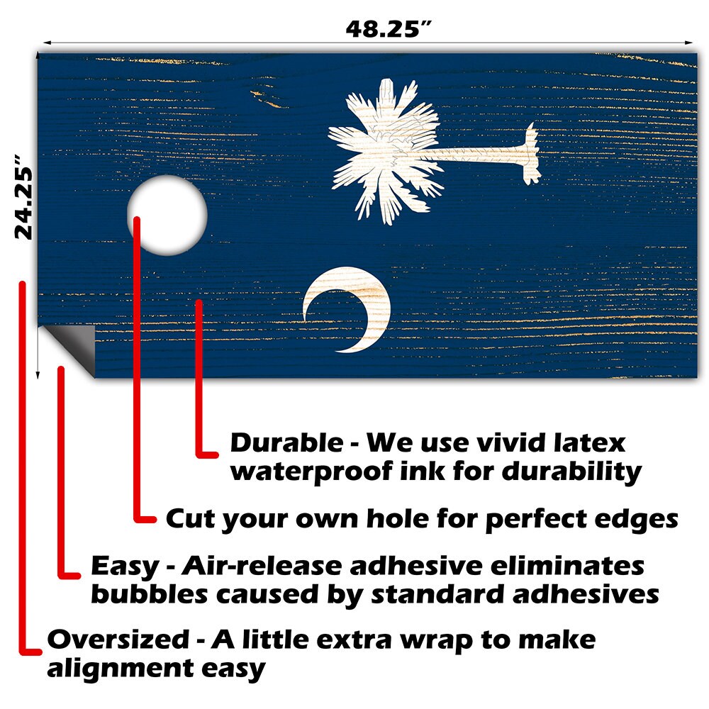 South Carolina State - Cornhole Board Wrap - Set of 2