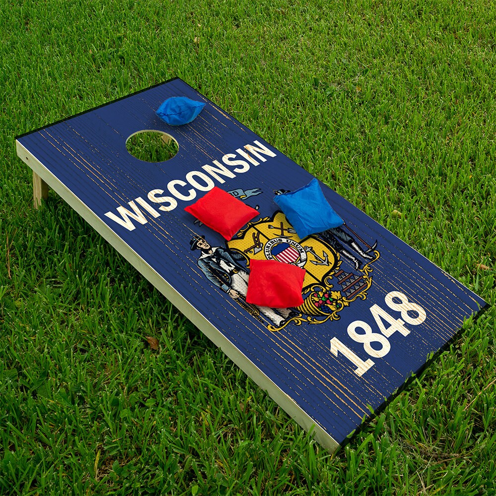 Wisconsin State - Cornhole Board Wrap - Set of 2