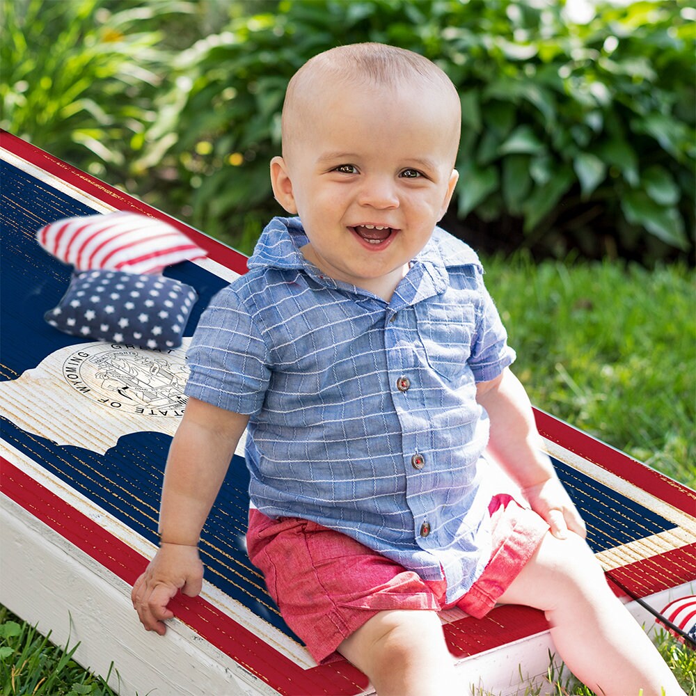 Wyoming State - Cornhole Board Wrap - Set of 2