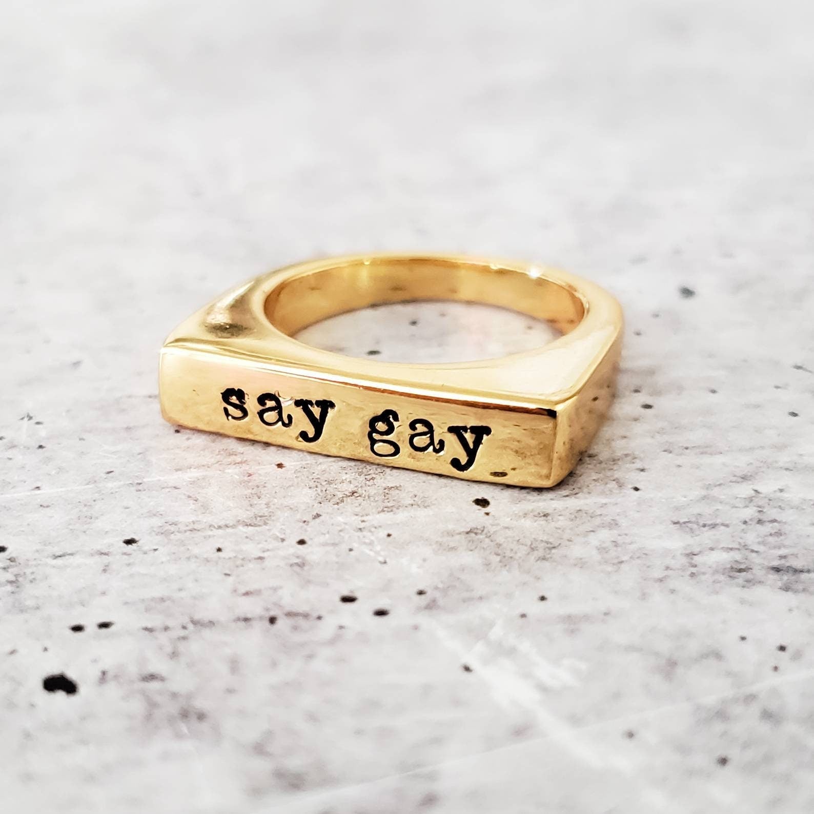 Say Gay Pride Ring