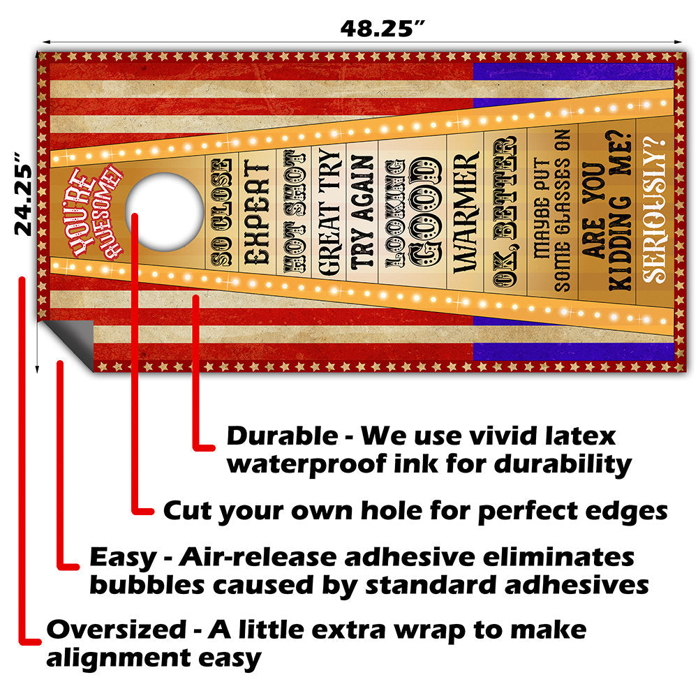 Circus Game - Cornhole Board Wrap - Set of 2