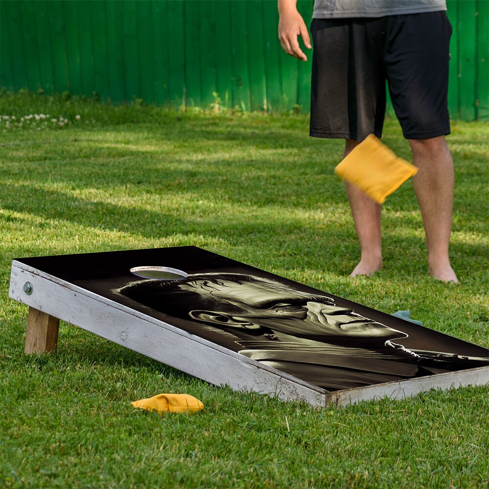 Frankenstein vs Dracula - Cornhole Board Wrap - Set of 2