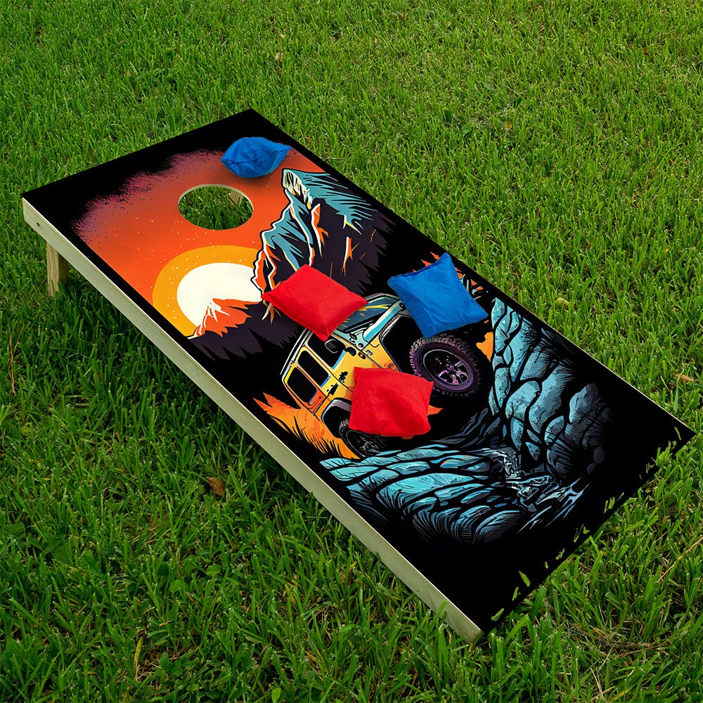 Jeep Adventure - Cornhole Board Wrap - Set of 2