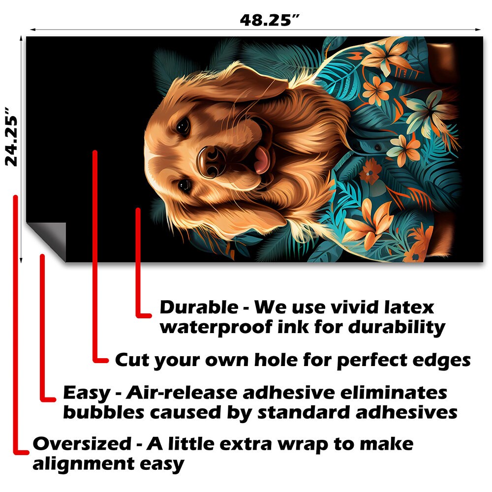 Party Animals Goldens - Cornhole Board Wrap - Set of 2