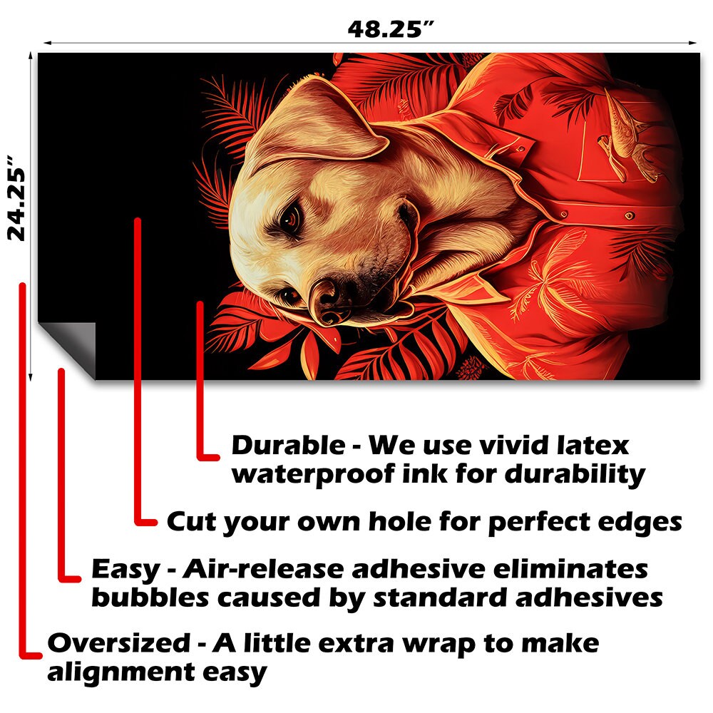 Party Animals Labradors - Cornhole Board Wrap - Set of 2