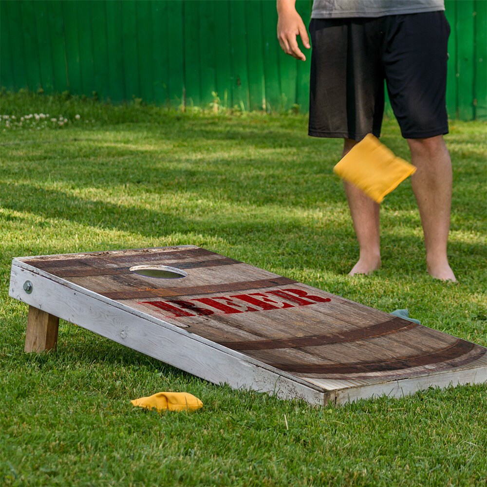 Beer Barrel - Cornhole Board Wrap - Set of 2
