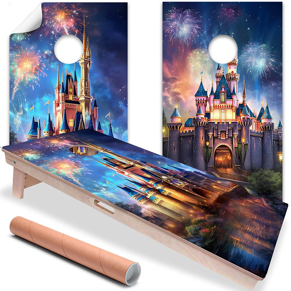 Magic Castles - Cornhole Board Wrap - Set of 2