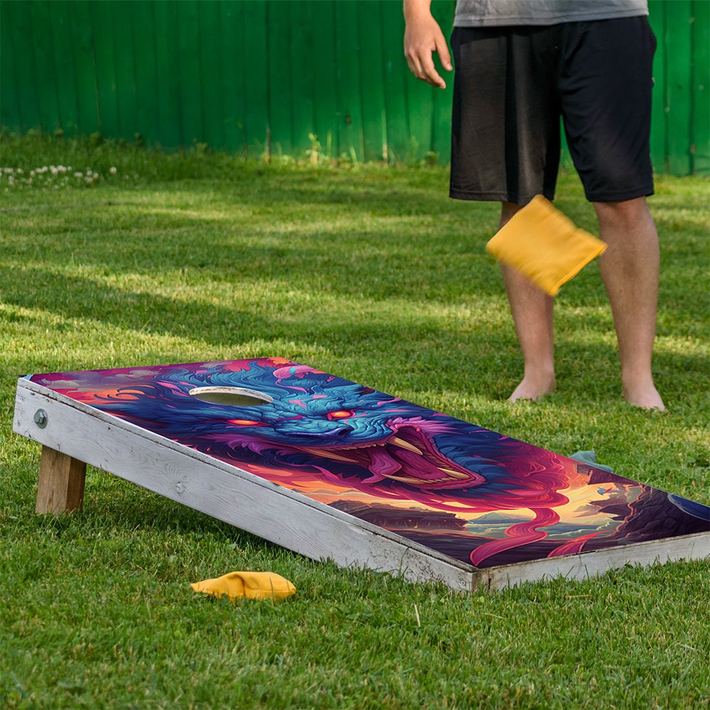 Fantasy Mythical Anime Beasts - Cornhole Board Wrap - Set of 2