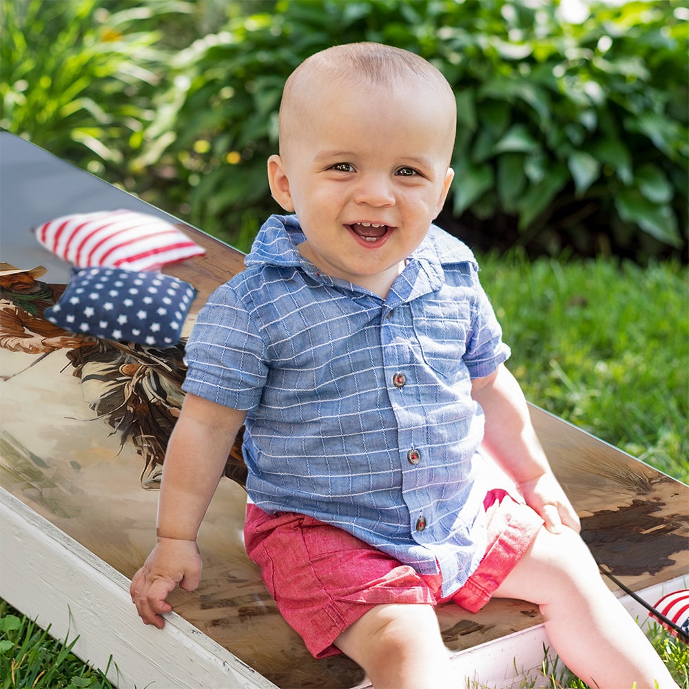 Old West Cowboys Ranch - Cornhole Board Wrap - Set of 2