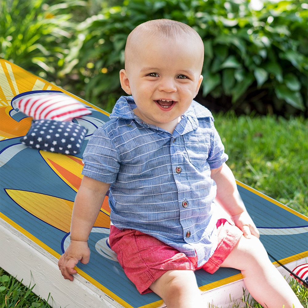 Surf The Wave - Cornhole Board Wrap - Set of 2