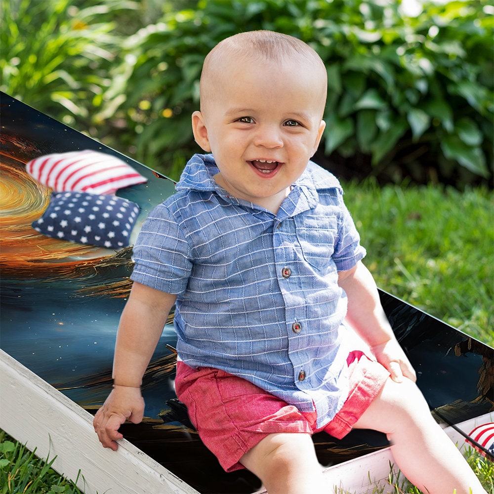 Time Warp - Cornhole Board Wrap - Set of 2