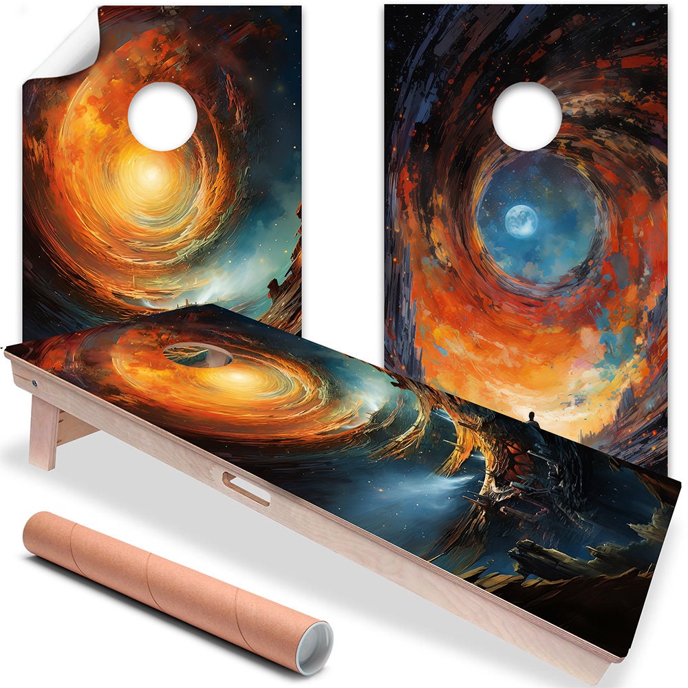 Time Warp - Cornhole Board Wrap - Set of 2
