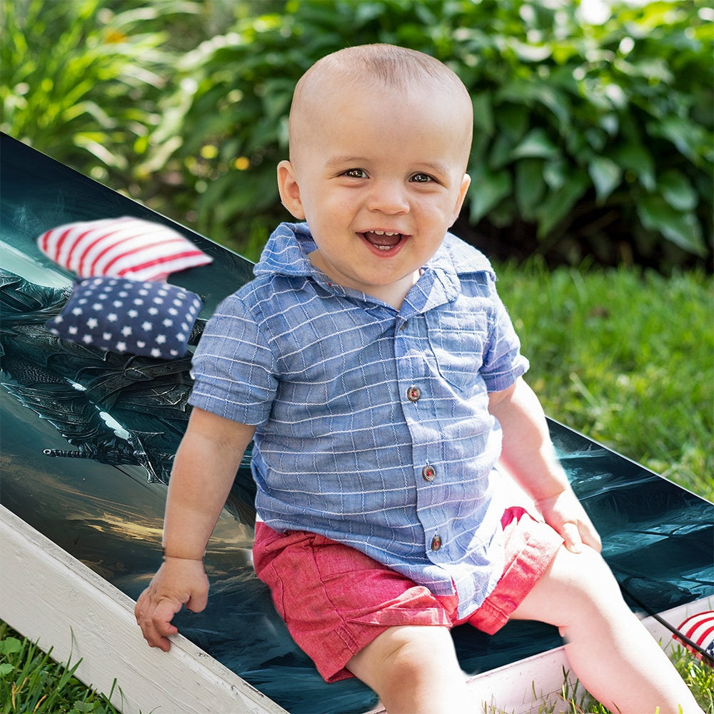 Dragon Warriors - Cornhole Board Wrap - Set of 2