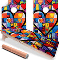 Heart to Heart - Cornhole Board Wrap - Set of 2